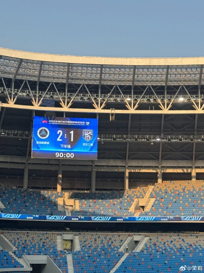 熱身賽：深圳新鵬城在常規(guī)時間2-1勝武漢三鎮(zhèn)，在加時賽2-2戰(zhàn)平