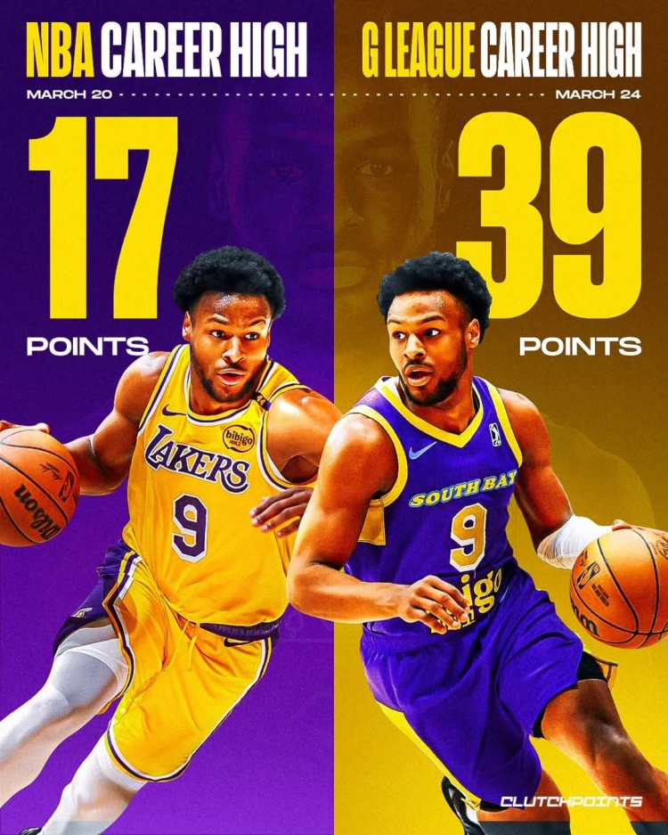 在進(jìn)步！布朗尼一周內(nèi)先后創(chuàng)下個(gè)人NBA和G聯(lián)盟單場(chǎng)得分新紀(jì)錄