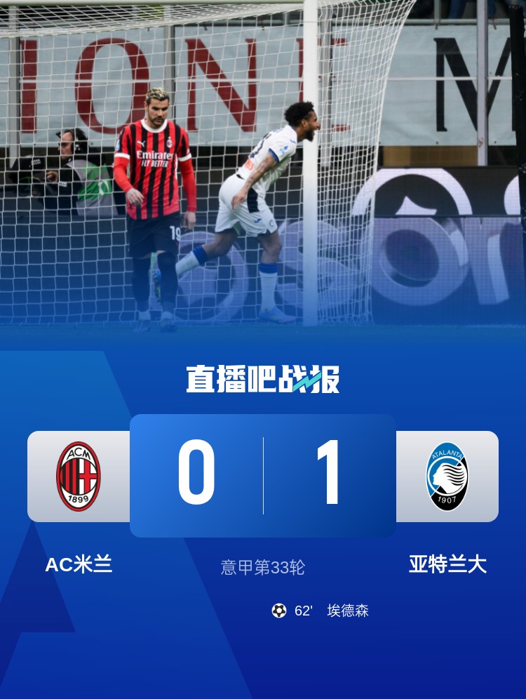 米蘭雙雄本輪均0-1輸球，周中意杯半決賽次回合再對(duì)決